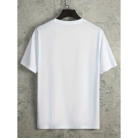 ''I've Got Your Back'' Simple Drawing, Men's Graphic T-shirt, Casual Comfy Tees For Summer